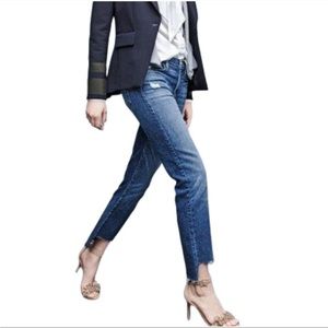 Frame Denim Le High Skinny Step Frayed Hem Jeans, Sz 28